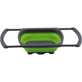 Folding Drain Basket Retractable Fruit Vegetable Washing Draining Basket for Home Kitchen UseGreen - Extra Image