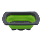 Folding Drain Basket Retractable Fruit Vegetable Washing Draining Basket for Home Kitchen UseGreen