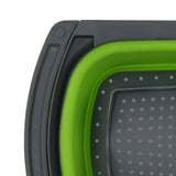 Folding Drain Basket Retractable Fruit Vegetable Washing Draining Basket for Home Kitchen UseGreen