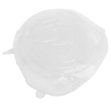 6Pcs Food Sealing Lid Expandable Reusable Vegetable Fruit Sealing Cover for Kitchen UseWhite