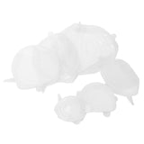 6Pcs Food Sealing Lid Expandable Reusable Vegetable Fruit Sealing Cover for Kitchen UseWhite