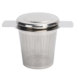 Tea Strainer Loose Leaf Tea Infuser Basket Fine Mesh Filter with Lid Teaware for CupStainless Steel