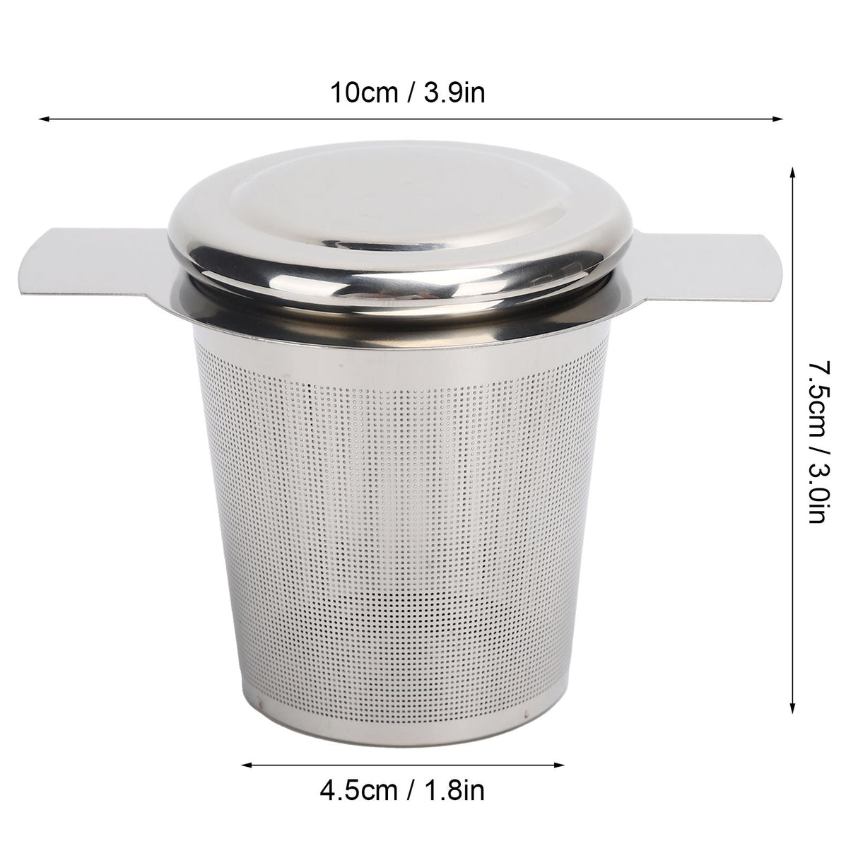 Tea Strainer Loose Leaf Tea Infuser Basket Fine Mesh Filter with Lid Teaware for CupStainless Steel
