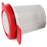 Tea Strainer Loose Leaf Tea Infuser Basket Fine Mesh Filter with Lid Teaware for Cup(Red Silicone Stainless Steel )