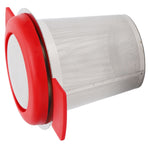 Tea Strainer Loose Leaf Tea Infuser Basket Fine Mesh Filter with Lid Teaware for Cup(Red Silicone Stainless Steel )
