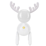 LED Night Light Cartoon Deer-Shaped Table Lamp 1200mAh USB Charging Bedroom DecorationWhite - Side View