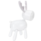 LED Night Light Cartoon Deer-Shaped Table Lamp 1200mAh USB Charging Bedroom DecorationWhite - Low Angle
