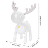LED Night Light Cartoon Deer-Shaped Table Lamp 1200mAh USB Charging Bedroom DecorationWhite