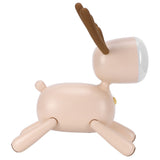 LED Night Light Cartoon Deer-Shaped Table Lamp 1200mAh USB Charging Bedroom DecorationLight Brown