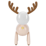 LED Night Light Cartoon Deer-Shaped Table Lamp 1200mAh USB Charging Bedroom DecorationLight Brown - Top-Down View