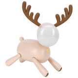 LED Night Light Cartoon Deer-Shaped Table Lamp 1200mAh USB Charging Bedroom DecorationLight Brown