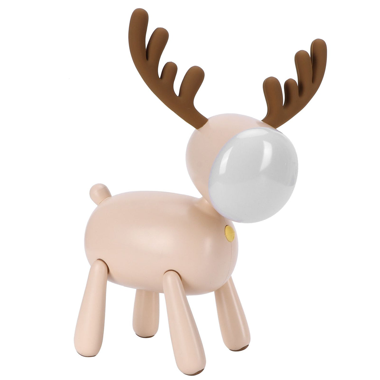 LED Night Light Cartoon Deer-Shaped Table Lamp 1200mAh USB Charging Bedroom DecorationLight Brown