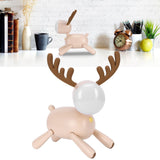 LED Night Light Cartoon Deer-Shaped Table Lamp 1200mAh USB Charging Bedroom DecorationLight Brown - Extra Image