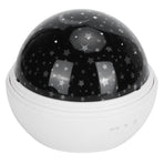 LED Night Light Romantic Projection Lamp 8 Color Modes Bedroom Decoration USB Battery PoweredWhite
