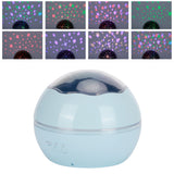 LED Night Light Romantic Projection Lamp 8 Color Modes Bedroom Decoration USB Battery PoweredBlue