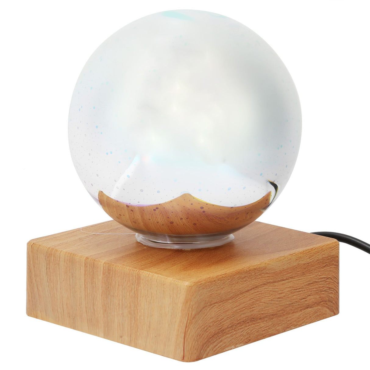 Glass Ball Night Light USB Plug in Bedside Lamp Decorative Lamp Colorful Christmas Gift