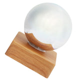 Glass Ball Night Light USB Plug in Bedside Lamp Decorative Lamp Colorful Christmas Gift - Low Angle
