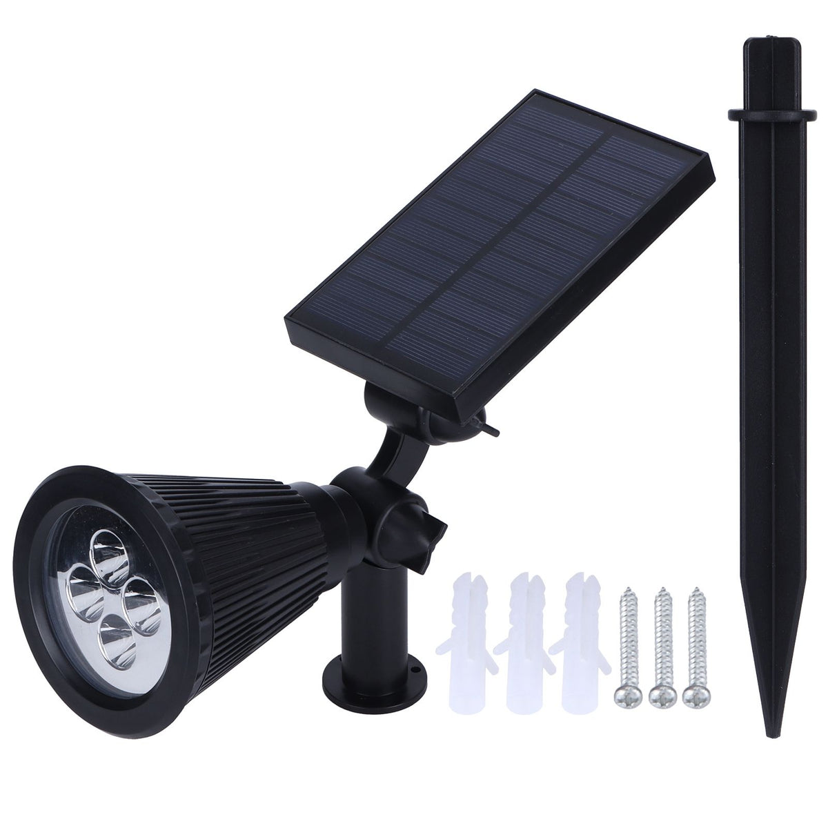 LED Solar Lamp IP65 Waterproof Lawn Light Outdoor Garden Courtyard Landscape Decoration Black