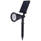 LED Solar Lamp IP65 Waterproof Lawn Light Outdoor Garden Courtyard Landscape Decoration Black - Top-Down View