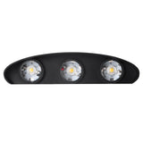 6W LED Wall Light Aluminium Black Shell Warm Light Up Down Lighting Decoration Wall Lamp AC85‑265V - Low Angle