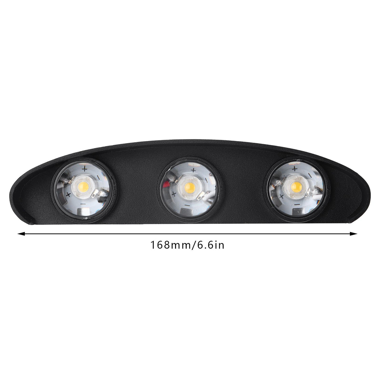 6W LED Wall Light Aluminium Black Shell Warm Light Up Down Lighting Decoration Wall Lamp AC85‑265V
