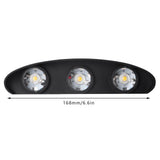 6W LED Wall Light Aluminium Black Shell Warm Light Up Down Lighting Decoration Wall Lamp AC85‑265V