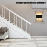 6W LED Wall Light Aluminium Black Shell Warm Light Up Down Lighting Decoration Wall Lamp AC85‑265V - Extra Image