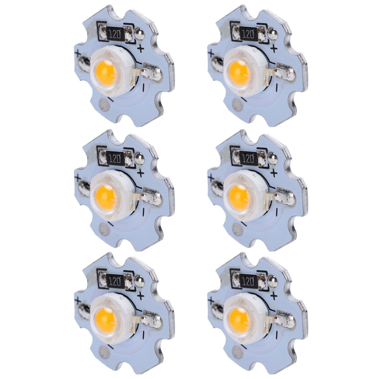 25Pcs 0.5W 5V High Power LED Lamp Bead Light Source Chip with Aluminum PlateYellow Light: 588‑590NM