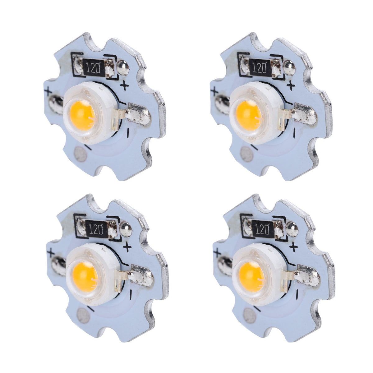 25Pcs 0.5W 5V High Power LED Lamp Bead Light Source Chip with Aluminum PlateYellow Light: 588‑590NM