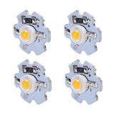 25Pcs 0.5W 5V High Power LED Lamp Bead Light Source Chip with Aluminum PlateYellow Light: 588‑590NM - Top-Down View