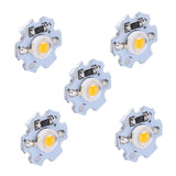 25Pcs 0.5W 5V High Power LED Lamp Bead Light Source Chip with Aluminum PlateYellow Light: 588‑590NM - 45-Degree Angle