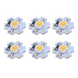25Pcs 0.5W 5V High Power LED Lamp Bead Light Source Chip with Aluminum PlateYellow Light: 588‑590NM - Rear View