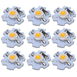 25Pcs 0.5W 5V High Power LED Lamp Bead Light Source Chip with Aluminum PlateYellow Light: 588‑590NM