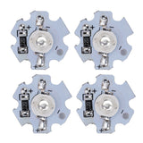 25Pcs 0.5W 5V High Power LED Lamp Bead Light Source Chip with Aluminum PlateBlue Light: 455-460NM - Side View