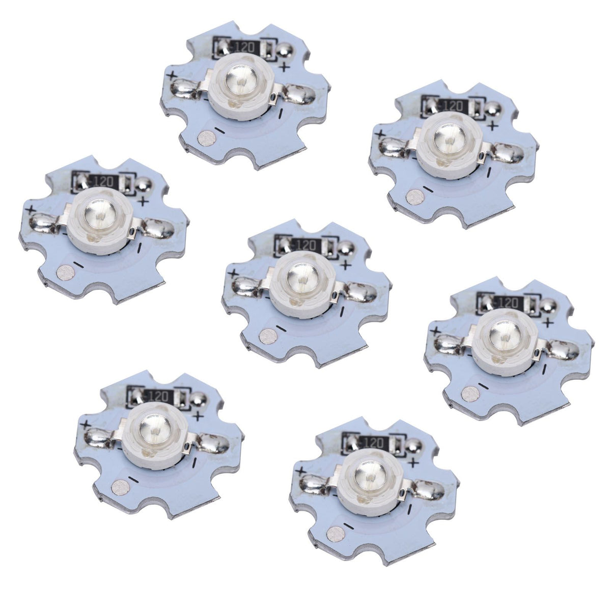 25Pcs 0.5W 5V High Power LED Lamp Bead Light Source Chip with Aluminum PlateBlue Light: 455-460NM