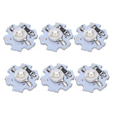 25Pcs 0.5W 5V High Power LED Lamp Bead Light Source Chip with Aluminum PlateBlue Light: 455-460NM - 45-Degree Angle