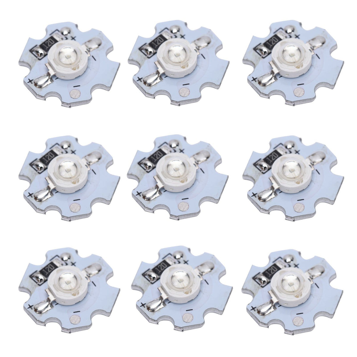 25Pcs 0.5W 5V High Power LED Lamp Bead Light Source Chip with Aluminum PlateBlue Light: 455-460NM