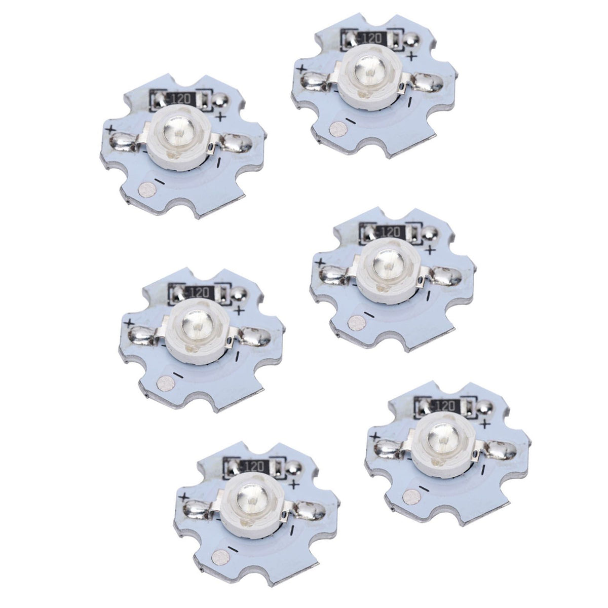 25Pcs 0.5W 5V High Power LED Lamp Bead Light Source Chip with Aluminum PlateBlue Light: 455-460NM