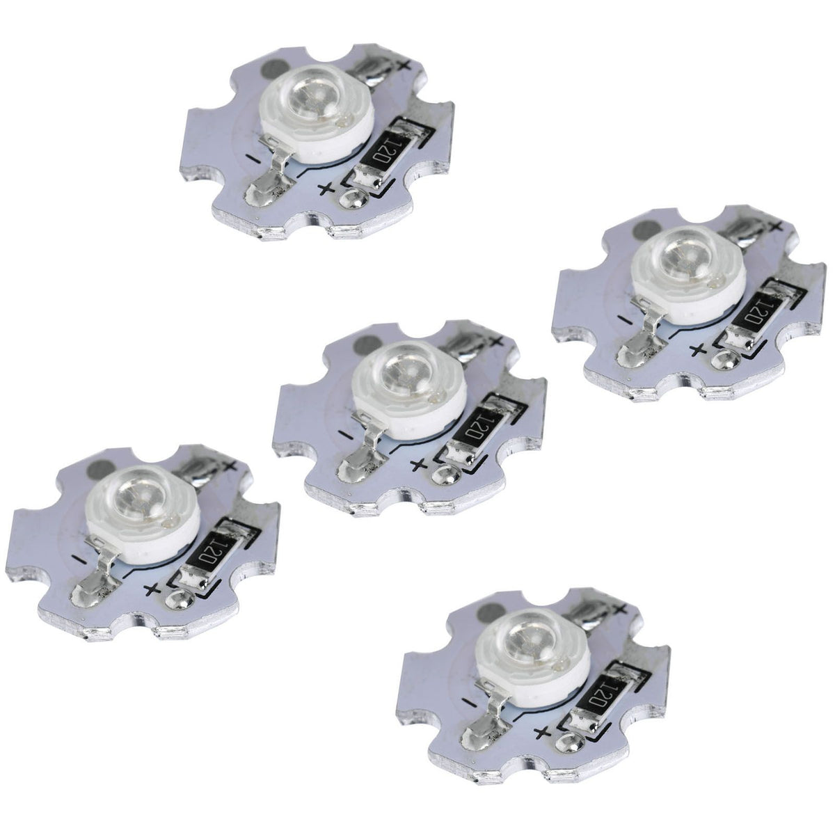 25Pcs 0.5W 5V High Power LED Lamp Bead Light Source Chip with Aluminum PlateBlue Light: 455-460NM