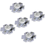 25Pcs 0.5W 5V High Power LED Lamp Bead Light Source Chip with Aluminum PlateBlue Light: 455-460NM