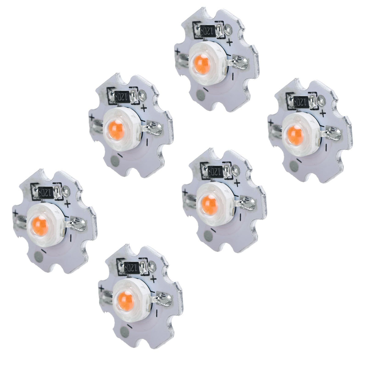 25Pcs 0.5W 5V High Power LED Lamp Bead Light Source Chip with Aluminum PlatePink Light: 380-840NM