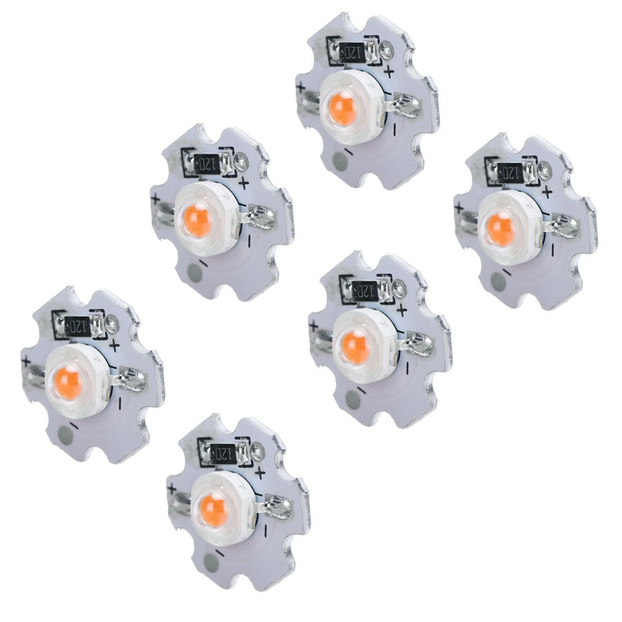 25Pcs 0.5W 5V High Power LED Lamp Bead Light Source Chip with Aluminum PlatePink Light: 380-840NM