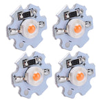 25Pcs 0.5W 5V High Power LED Lamp Bead Light Source Chip with Aluminum PlatePink Light: 380-840NM
