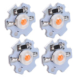 25Pcs 0.5W 5V High Power LED Lamp Bead Light Source Chip with Aluminum PlatePink Light: 380-840NM - Side View