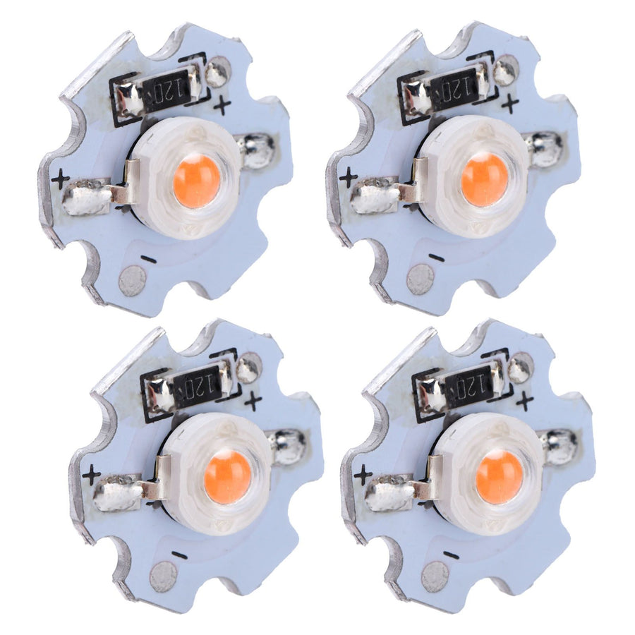 25Pcs 0.5W 5V High Power LED Lamp Bead Light Source Chip with Aluminum PlatePink Light: 380-840NM