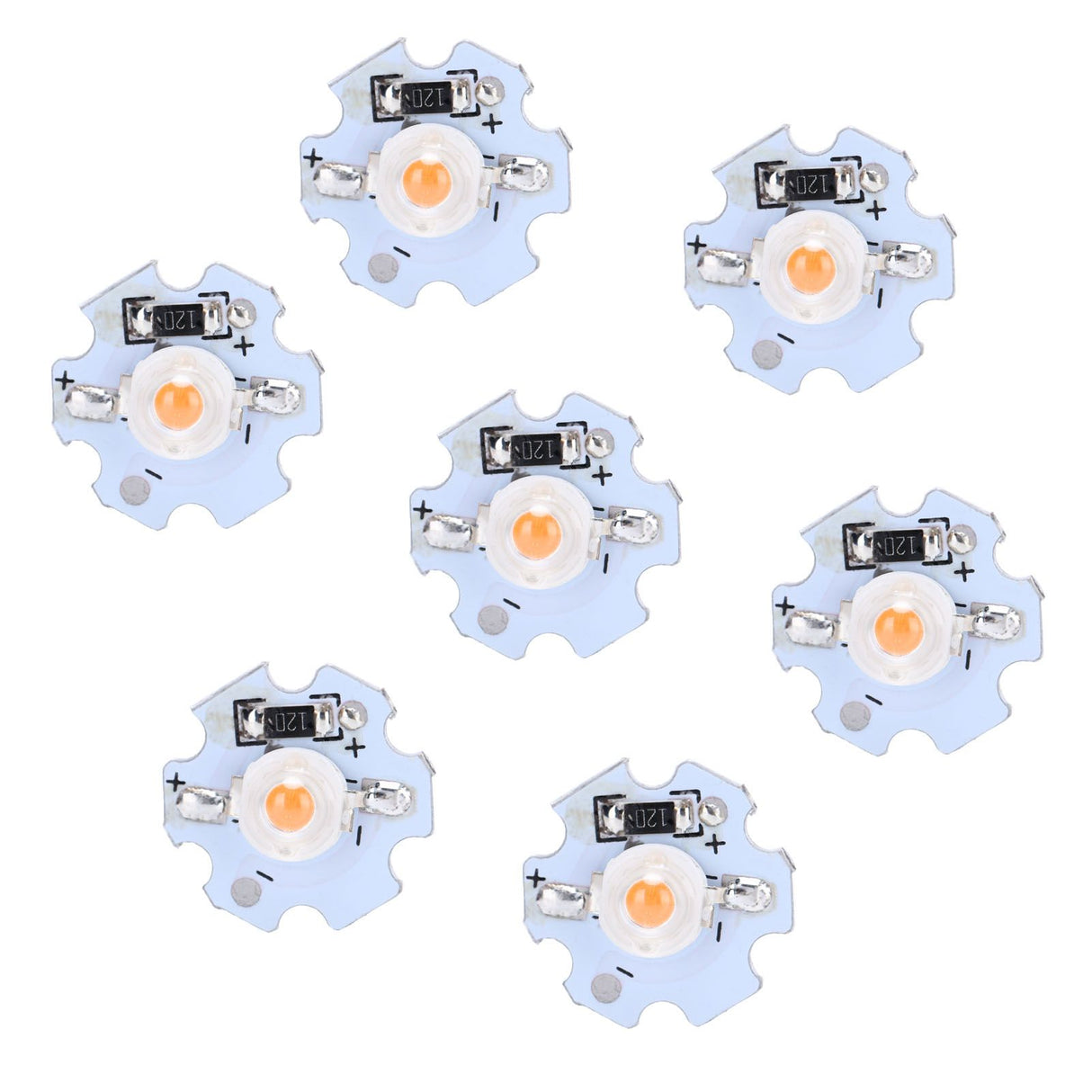 25Pcs 0.5W 5V High Power LED Lamp Bead Light Source Chip with Aluminum PlatePink Light: 380-840NM