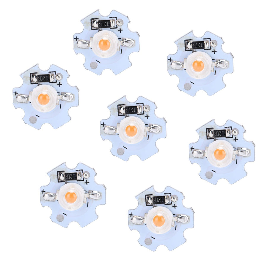 25Pcs 0.5W 5V High Power LED Lamp Bead Light Source Chip with Aluminum PlatePink Light: 380-840NM