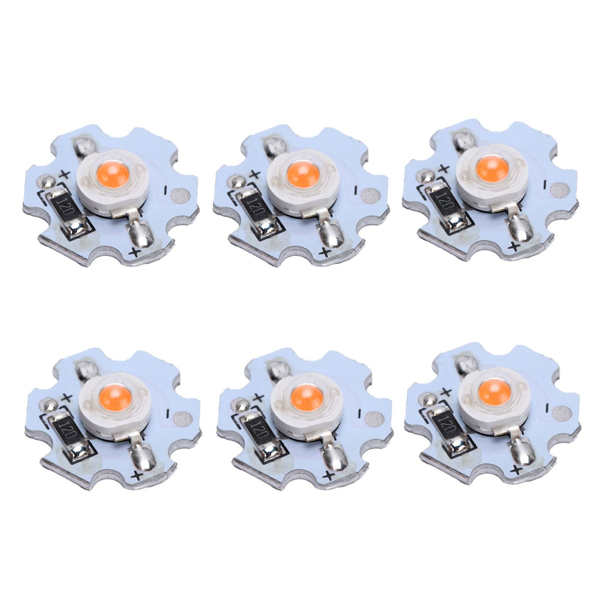 25Pcs 0.5W 5V High Power LED Lamp Bead Light Source Chip with Aluminum PlatePink Light: 380-840NM