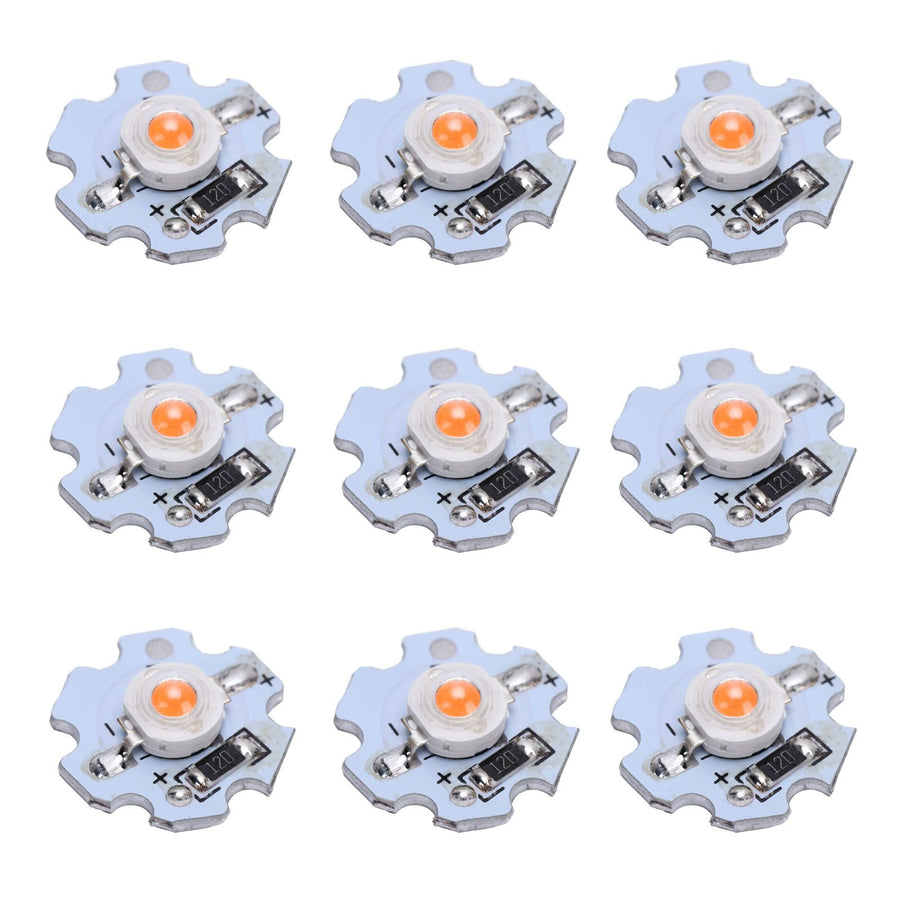 25Pcs 0.5W 5V High Power LED Lamp Bead Light Source Chip with Aluminum PlatePink Light: 380-840NM