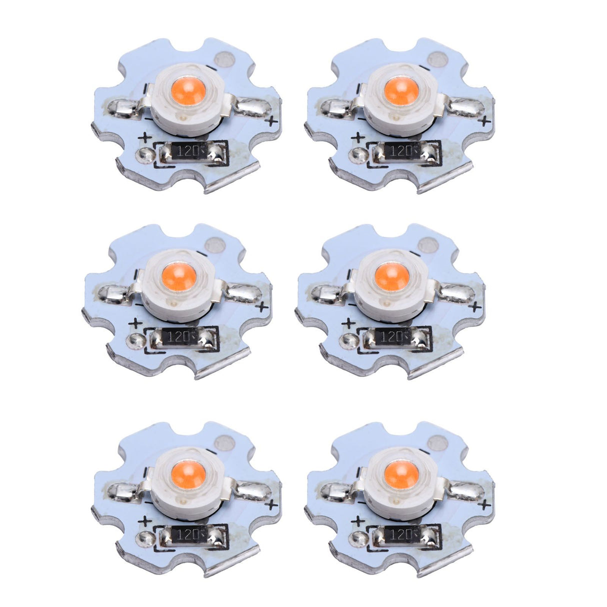 25Pcs 0.5W 5V High Power LED Lamp Bead Light Source Chip with Aluminum PlatePink Light: 380-840NM